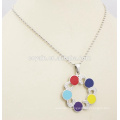 Newest fashion Enamel Flower girl dress elegant flower rainbow jewelry set